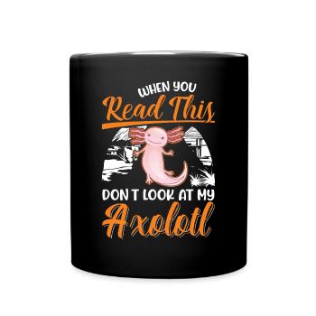 Axolotl Queue Cadeau Amphibien Axolotl - Mug uni - noir - Devant