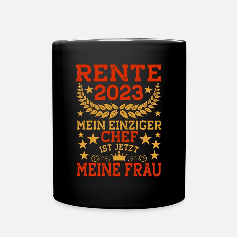 Rente 2023 - Tasse einfarbig - Schwarz