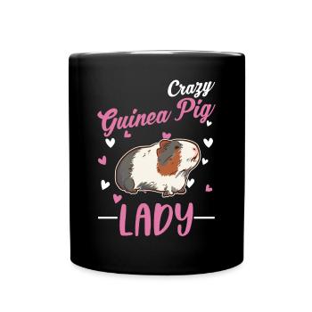Guinea pig Mrs. Guinea Pig - Full Colour Mug - black - Front
