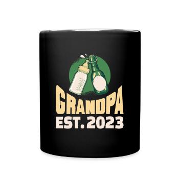 Grandpa est 2023 - Tasse einfarbig - Schwarz - Vorne
