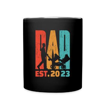 Dad est. 2023 - Tasse einfarbig - Schwarz - Vorne