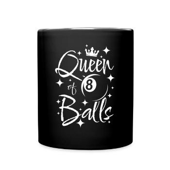 Pool billiards queen of 8 balls - Full Colour Mug - black - Front