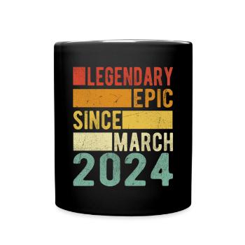Anniversaire mars 2024 Épopée légendaire - Mug uni - noir - Devant