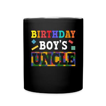 Uncle of the birthday boy Bauklötze - Full Colour Mug - black - Front