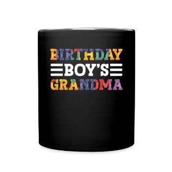 Birthday Kids Grandma Building Blocks - Full Colour Mug - black - Front