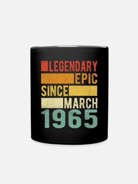 Geburtstag März 1965 Legendär Episch - Tasse einfarbig - Schwarz