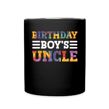 Uncle of the birthday boy Bauklötze - Full Colour Mug - black - Front