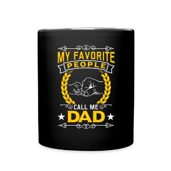 My favorite people call me Papa - Full Colour Mug - black - Front