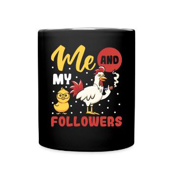 Ich Und Meine Anhänger - Tasse einfarbig - Schwarz - Vorne