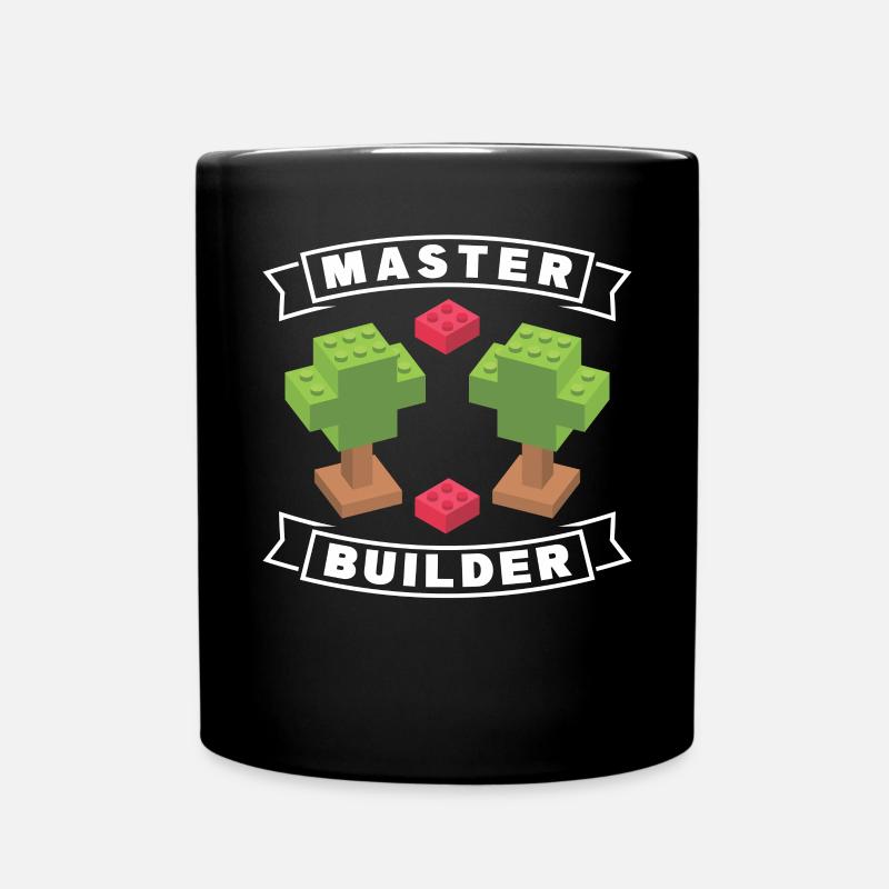 Lustige Blöcke Baumeister - Tasse einfarbig - Schwarz