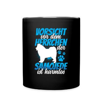 Samojede ist harmlos Samojedenspitz - Tasse einfarbig - Schwarz - Vorne