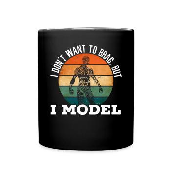 Je ne veux pas me vanter mais je modélise l’IA robotique - Mug uni - noir - Devant