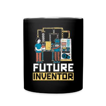 Future Inventor AI Artificial Intelligence Robot - Full Colour Mug - black - Front