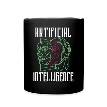 Deep Learning KI Künstliche Intelligenz Robotik - Tasse einfarbig - Schwarz - Vorne
