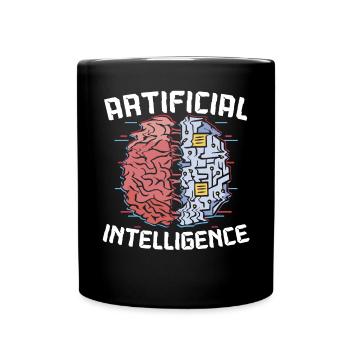 Deep Learning KI Künstliche Intelligenz Robotik - Tasse einfarbig - Schwarz - Vorne