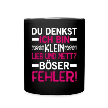 Süßes Geschenk für Kleine Freundin Schwester - Tasse einfarbig - Schwarz - Vorne