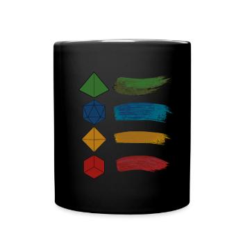 Role-playing game D20 Dice Board Game Game Night - Full Colour Mug - black - Front