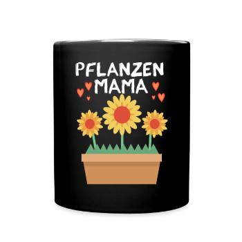Pflanzen Motiv Blumen Gartenarbeit Spruch Garten - Tasse einfarbig - Schwarz - Vorne