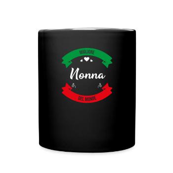Beste Nonna Italienische Oma Spruch Italien - Tasse einfarbig - Schwarz - Vorne