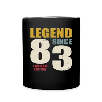 40. Geburtstag Jahrgang 1983 Legend Since 1983 - Tasse einfarbig - Schwarz - Vorne
