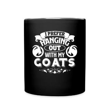 Goat Hanging Out With My Goats - Full Colour Mug - black - Front