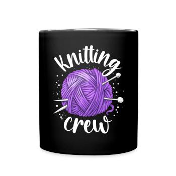 Tricot Tricot Tricot Équipe de tricot - Mug uni - noir - Devant