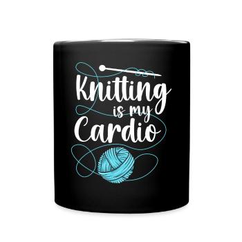 Tricoter Tricoter Tricoter est mon - Mug uni - noir - Devant