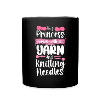Knitting Knitter Girl This - Full Colour Mug - black - Front