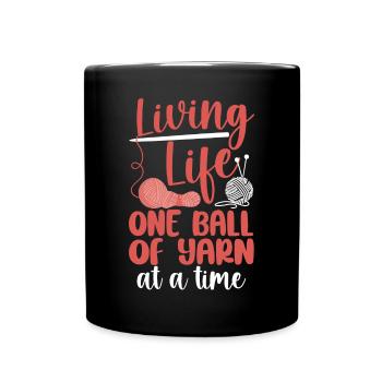 Tricoter Tricoter Living Life One - Mug uni - noir - Devant