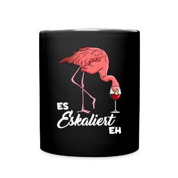 Ça dégénère quand même Flamingo - Mug uni - noir - Devant