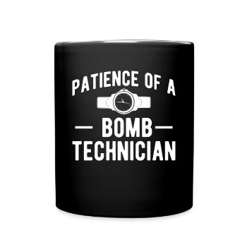 Patience Of A Bomb Technician watchmaker - Full Colour Mug - black - Front
