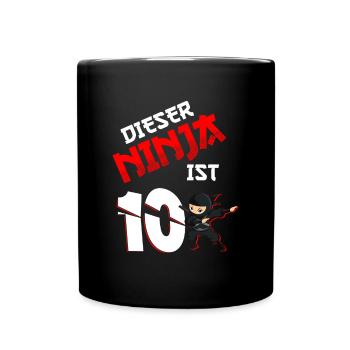 10. Geburtstag Junge 10 Jahre alt - Tasse einfarbig - Schwarz - Vorne