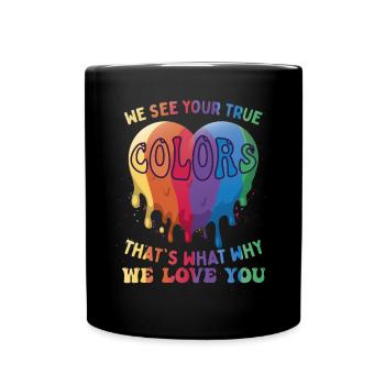LGBT Eltern Family Pride Monat - Tasse einfarbig - Schwarz - Vorne