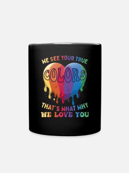 Mois de la fierté familiale des parents LGBT - Mug uni - noir