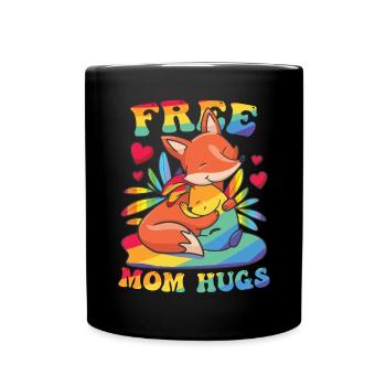 Mignon LGBT Maman Gratuit Maman Câlins - Mug uni - noir - Devant