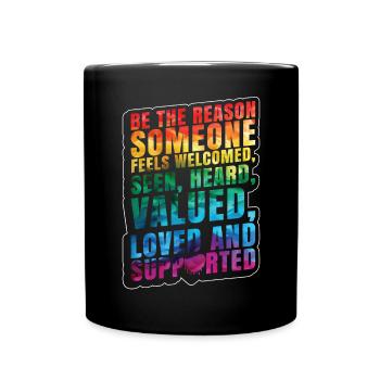 LGBT Quote - Full Colour Mug - black - Front