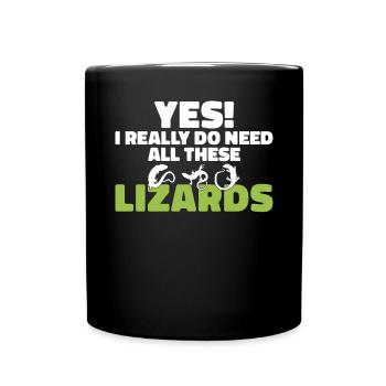 Eidechsenliebhaber Eidechse Geschenk Eidechse Besitzer - Tasse einfarbig - Schwarz - Vorne