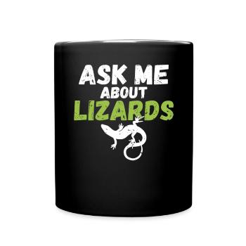 Lizard Lover Lizard Gift Lizard Owner - Full Colour Mug - black - Front
