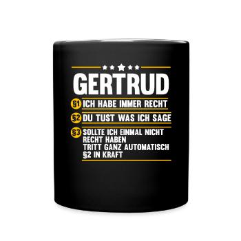 Gertrud - Tasse einfarbig - Schwarz - Vorne
