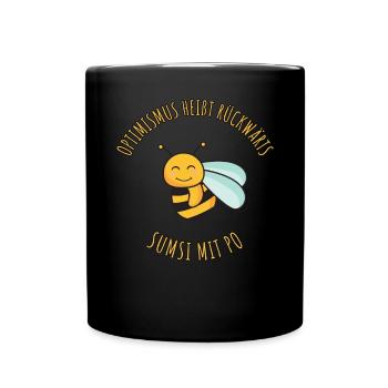 Optimismus Sumsi mit Po Bienen Imker - Tasse einfarbig - Schwarz - Vorne