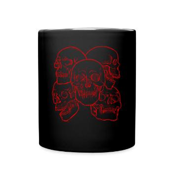 Art Academia Aesthetic Gothic Skulls Goth - Tasse einfarbig - Schwarz - Vorne