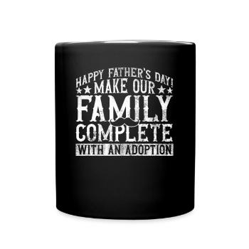 stepfather father's day stepdad adoption gift - Full Colour Mug - black - Front