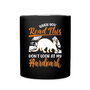 Aardvark Gift Aardvark - Full Colour Mug - black - Front