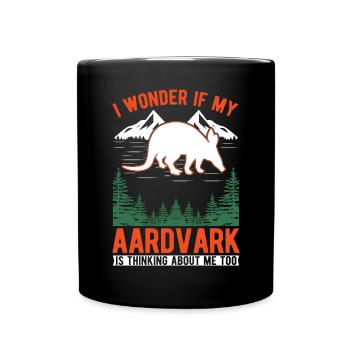 Aardvark Gift Aardvark - Full Colour Mug - black - Front