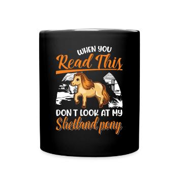 Shetland Pony Cadeau Shetty - Mug uni - noir - Devant