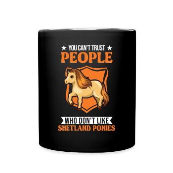 Shetland Pony Cadeau Shetty - Mug uni - noir - Devant