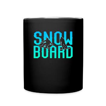 Planche à neige - Mug uni - noir - Devant