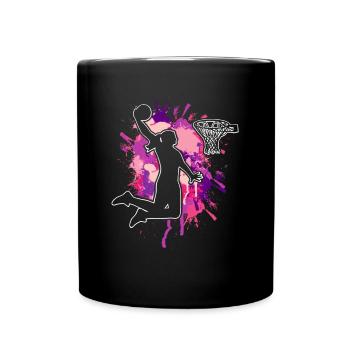 Basketball féminin Basketball féminin - Mug uni - noir - Devant