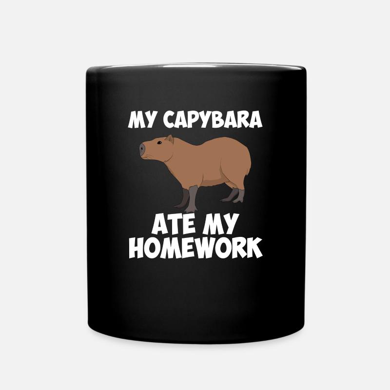 Capybara a mangé mes devoirs, capybara - Mug uni - noir
