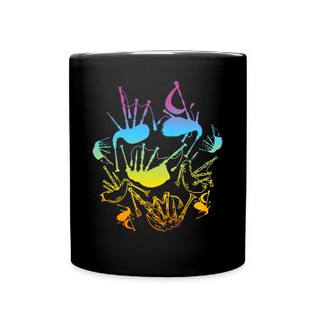 Bagpipe Musician Bagpipe Lover Bagpipe Instrument - Tasse einfarbig - Schwarz - Vorne